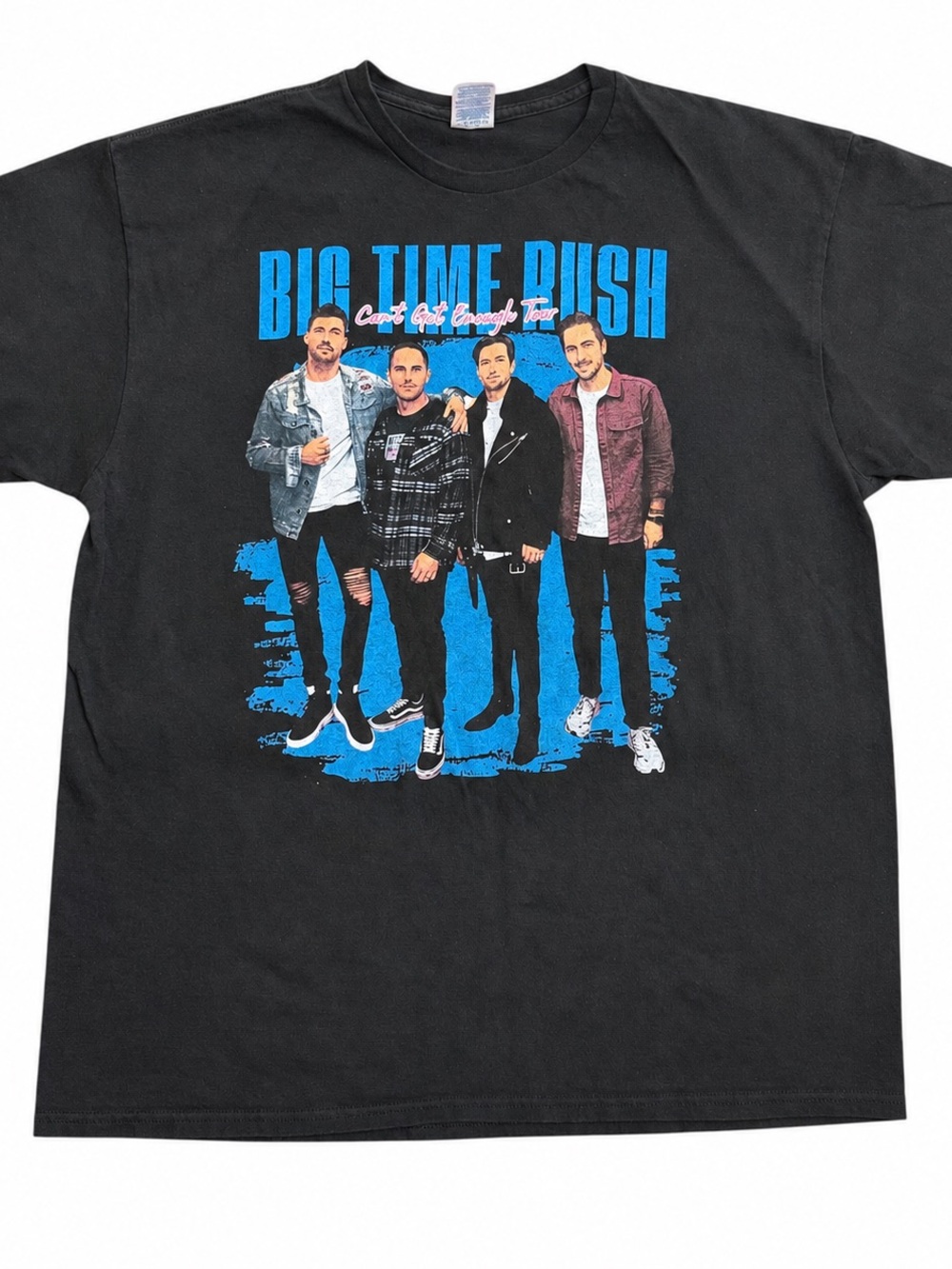 Big Time Rush Cant Get Enough Tour 2022 T Shirt Mens XL Black Band Graphic Tee